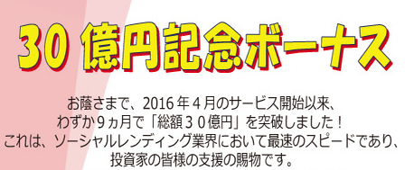 30億円突破 みんなのクレジット